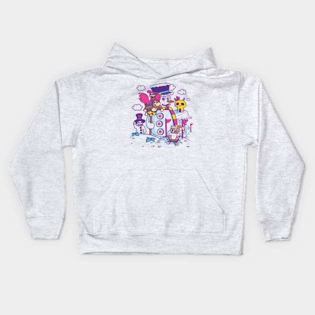 Winter Wonderland Kids Hoodie by hoborobo